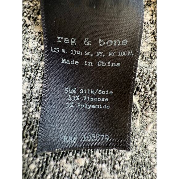 RAG & BONE Gray Silk Blend V Neck Long Sleeve Cardigan M - Picture 8 of 8